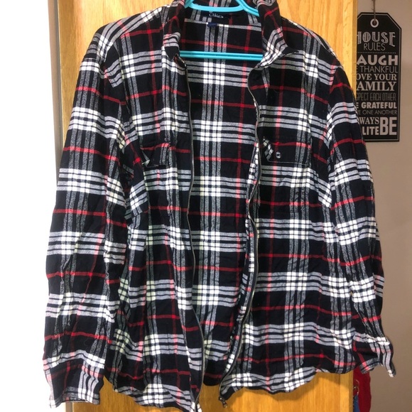 Plaid zipper up jacket - Picture 1 of 4